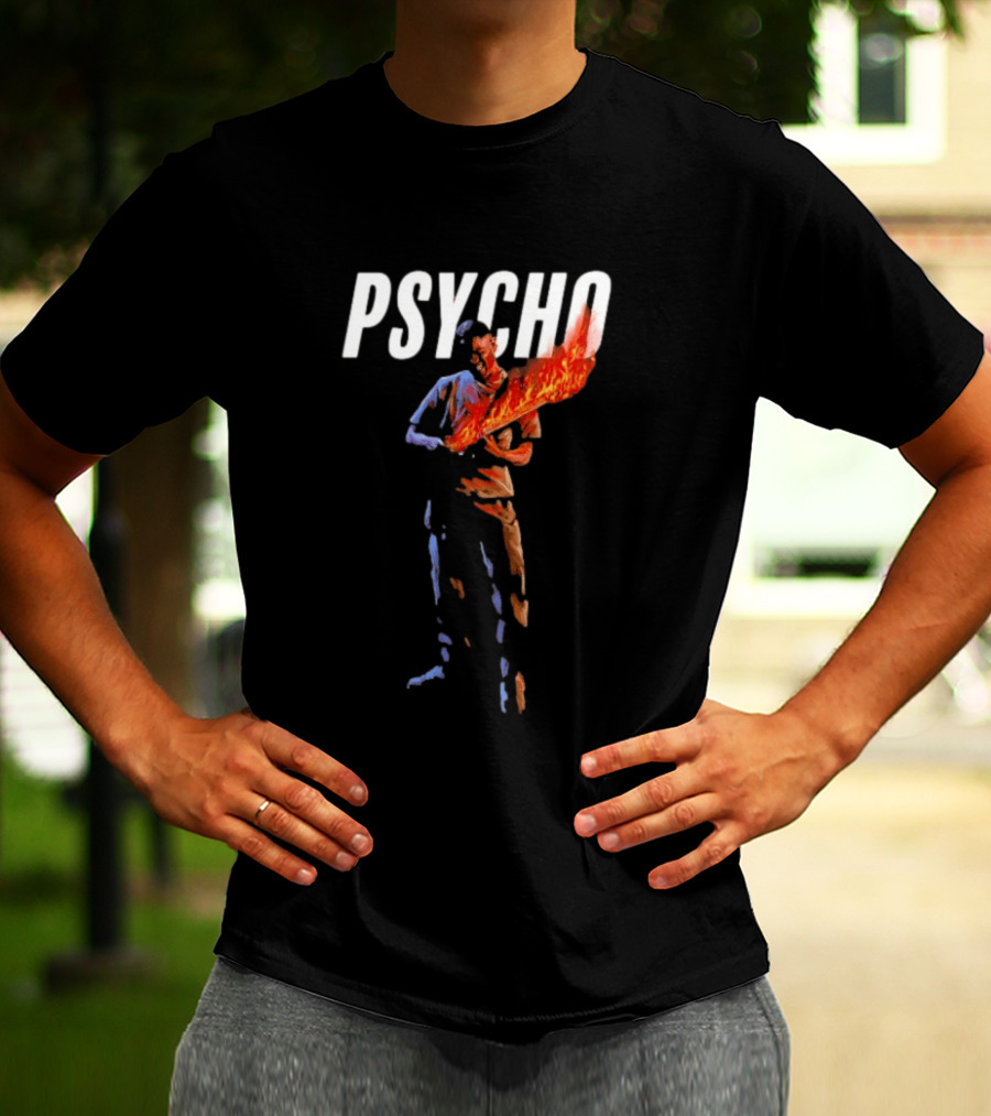Psycho Fiery Abstract Figure T-Shirt