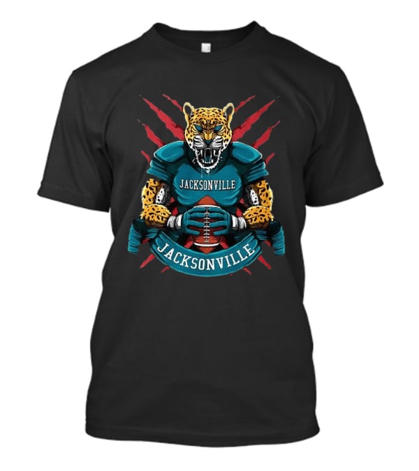 Jacksonville Jaguars Fierce Jaguar Football Defensive Beast T-Shirt
