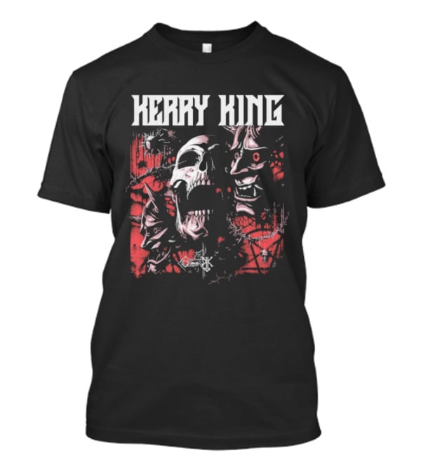 Kerry King Hell Echo Distorted Faces Red White T-Shirt