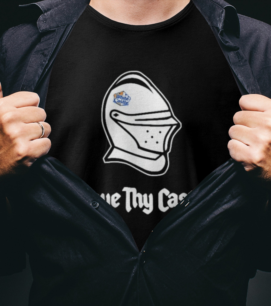 Crave Thy Castle White Castle Knight Helmet T-Shirt