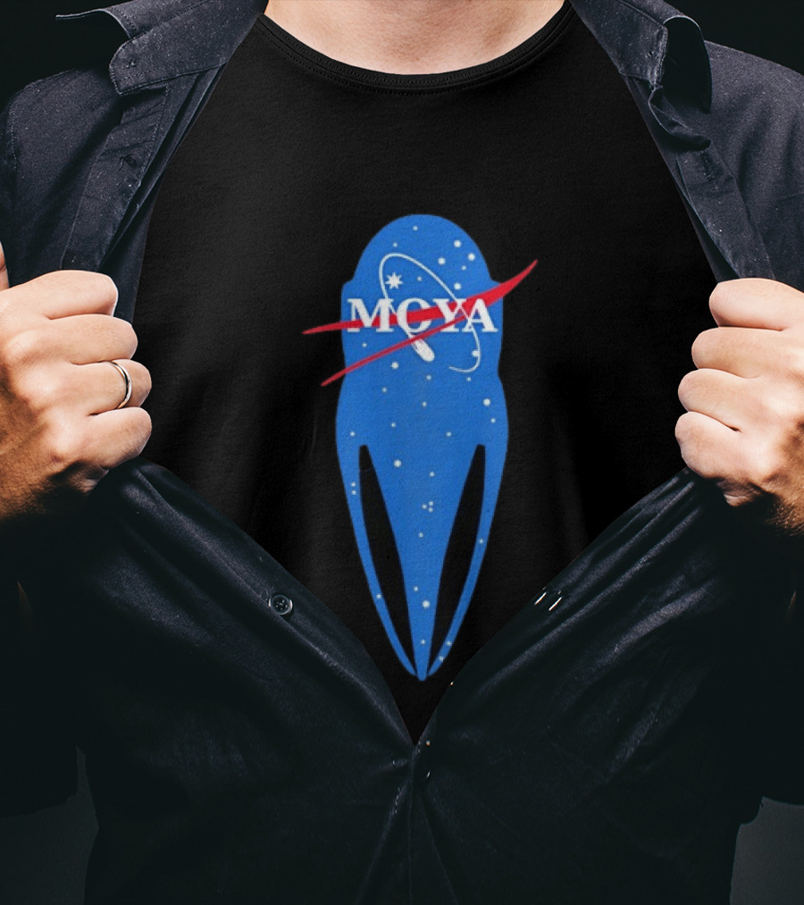 MQYA NASA Space Themed Blue Astronaut T-Shirt