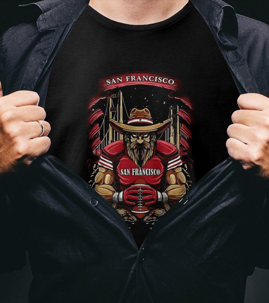 San Francisco 49ers Iconic Football Warrior T-Shirt