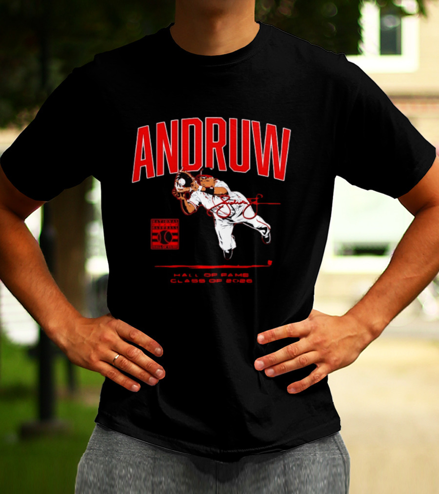 Andruw Jones National Baseball Hall Of Fame Class Of 2026 T-Shirt