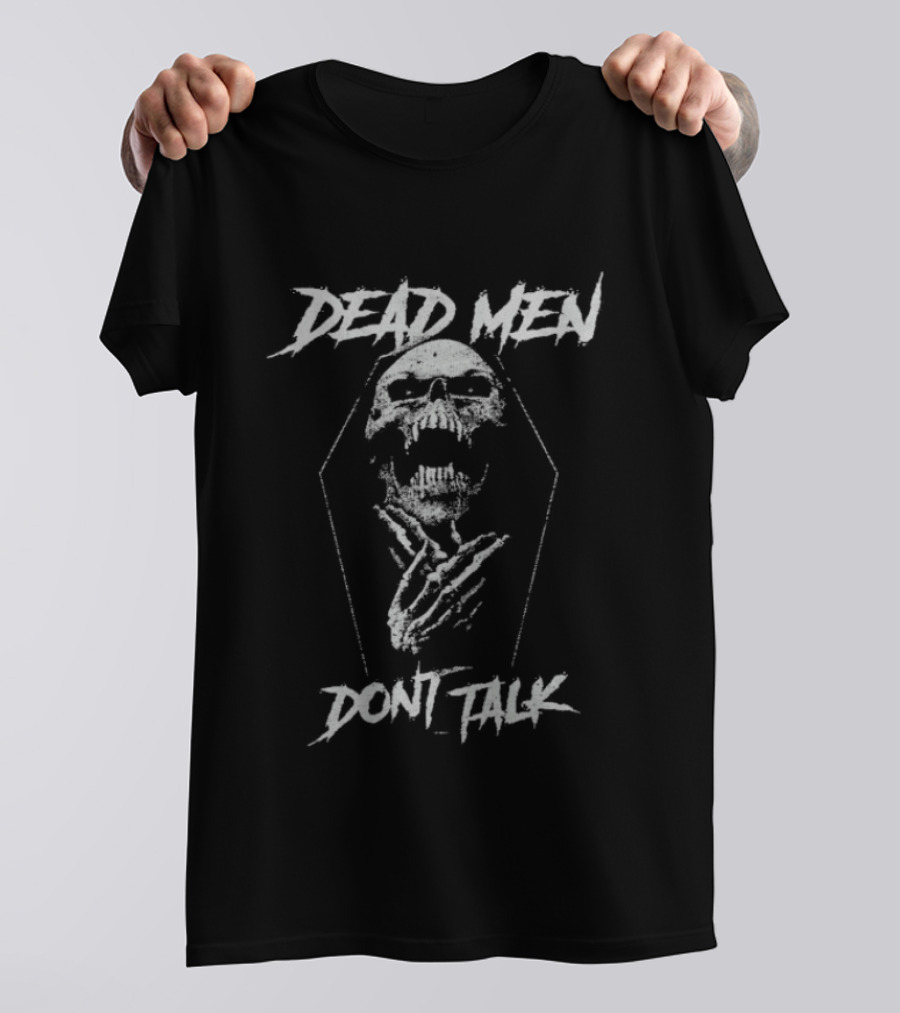 Dead Men Don't Talk Coffin Skeleton Mark Calaway The Undertaker T-Shirt