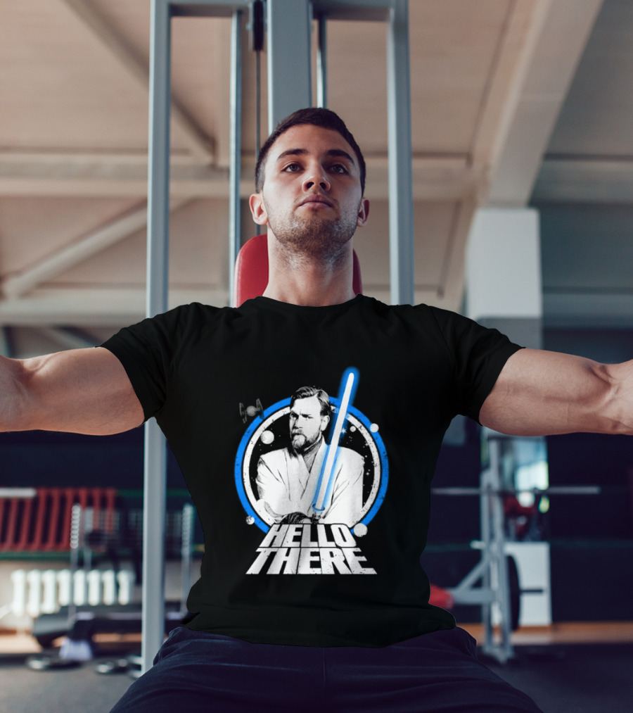 Obi Wan Kenobi Hello There Lightsaber Circle T-Shirt