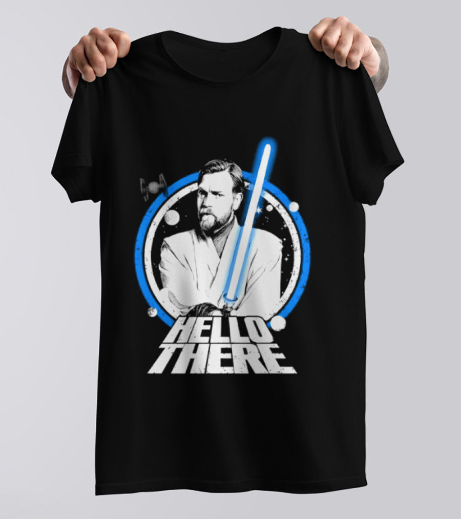 Obi Wan Kenobi Hello There Lightsaber Circle T-Shirt