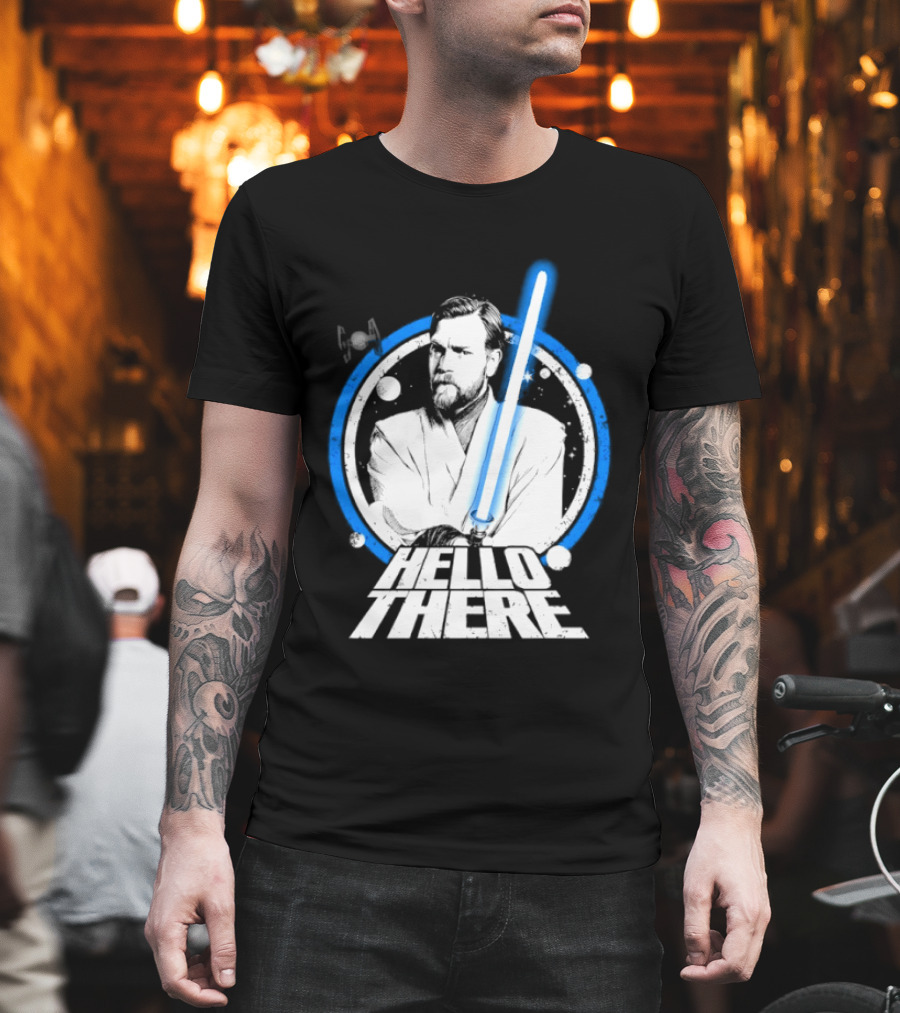 Obi Wan Kenobi Hello There Lightsaber Circle T-Shirt