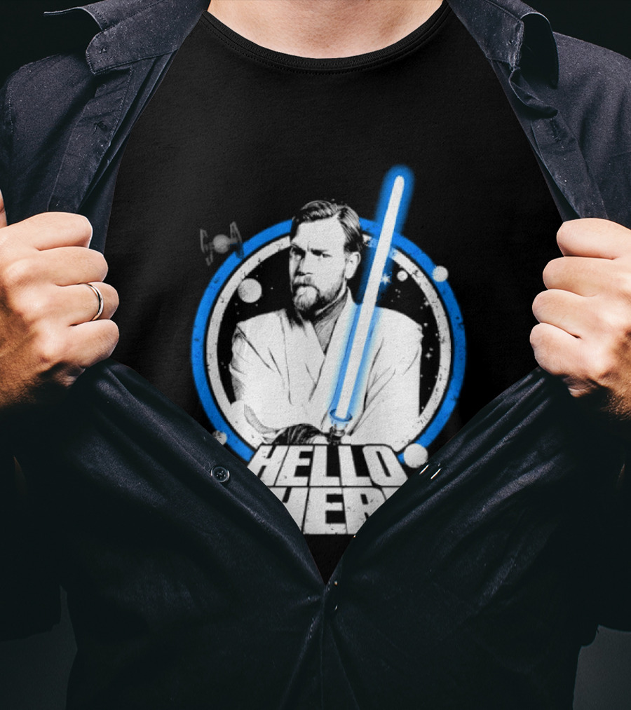 Obi Wan Kenobi Hello There Lightsaber Circle T-Shirt
