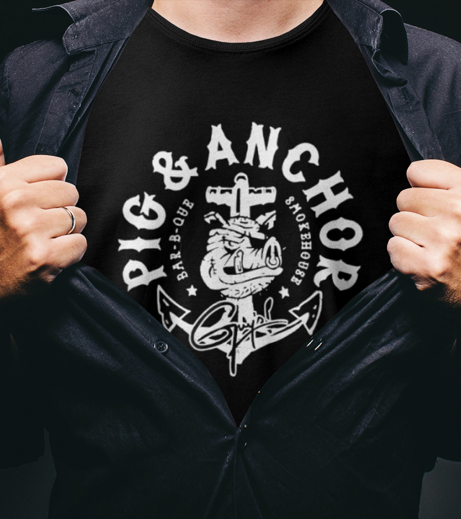 Pig And Anchor Bar B Que Smokehouse Guy Fieri T-Shirt