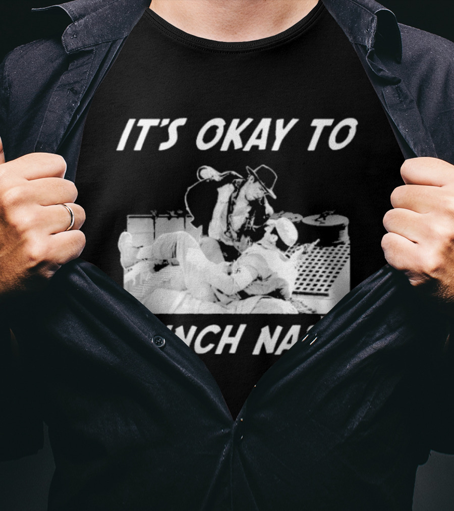 IT'S OKAY TO PUNCH NAZIS Indiana Jones Meme T-Shirt