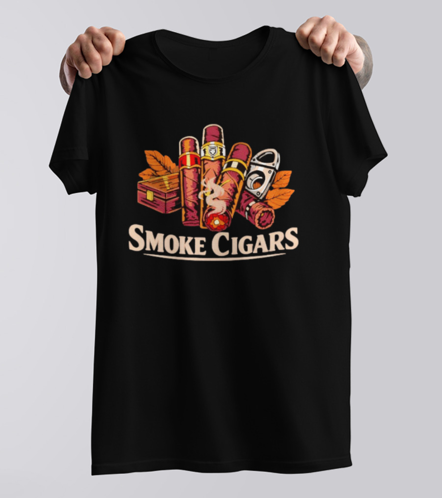 Smoke Cigars With Humidor And Cutter T-Shirt