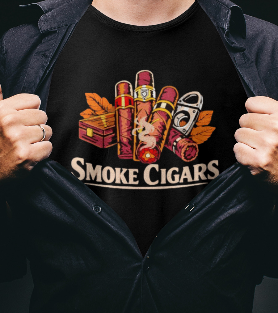 Smoke Cigars With Humidor And Cutter T-Shirt