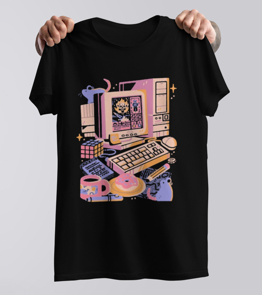 1000 Dead Draculas Computer Mice Retro Gaming Pastel Aesthetic T-Shirt