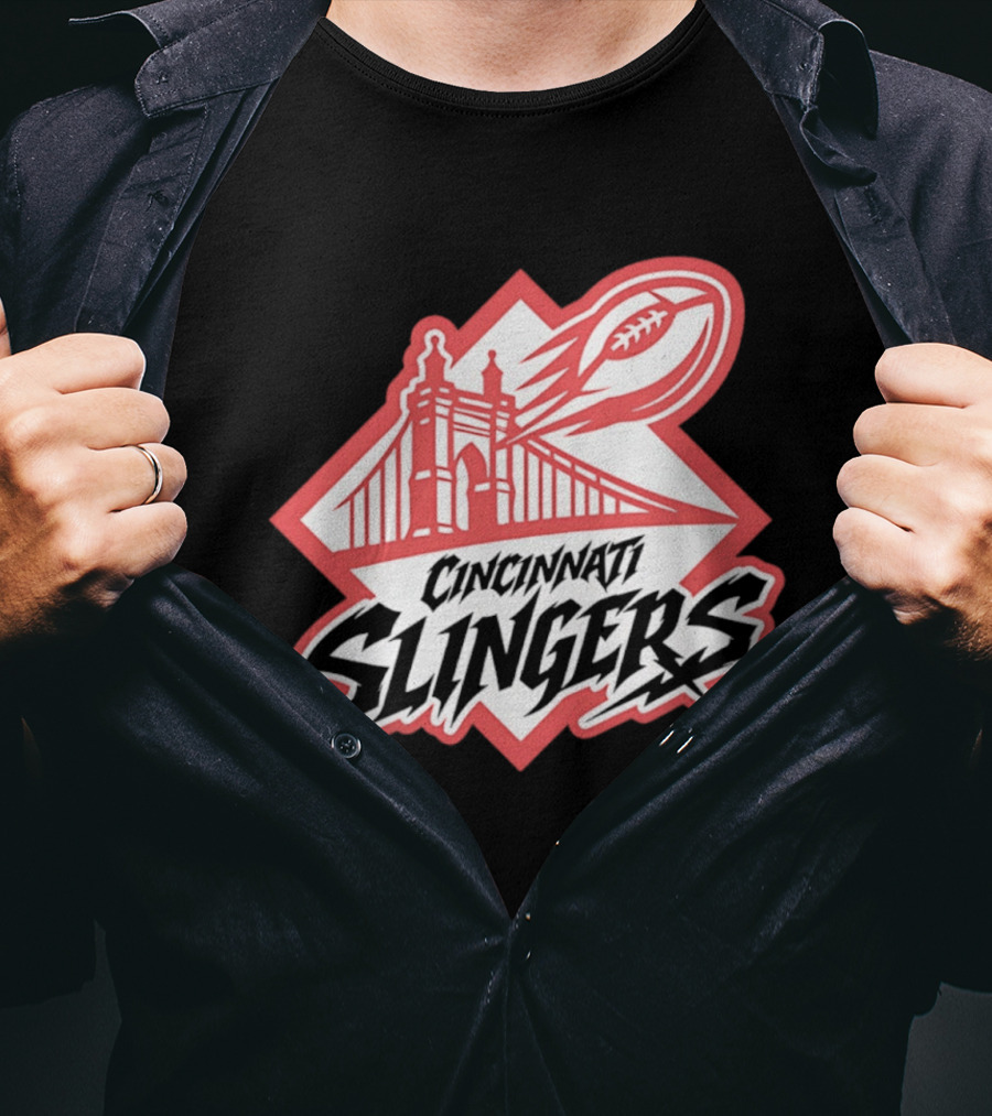 Cincinnati Slingers Football Bridge T-Shirt