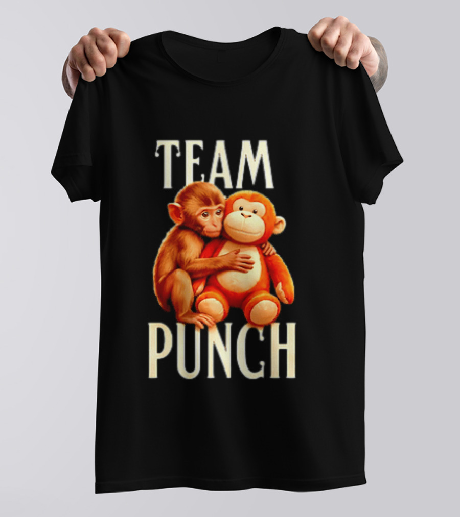 Baby Monkey Team Punch Cartoon T-Shirt