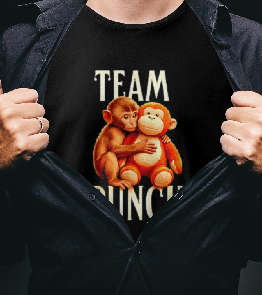 Baby Monkey Team Punch Cartoon T-Shirt