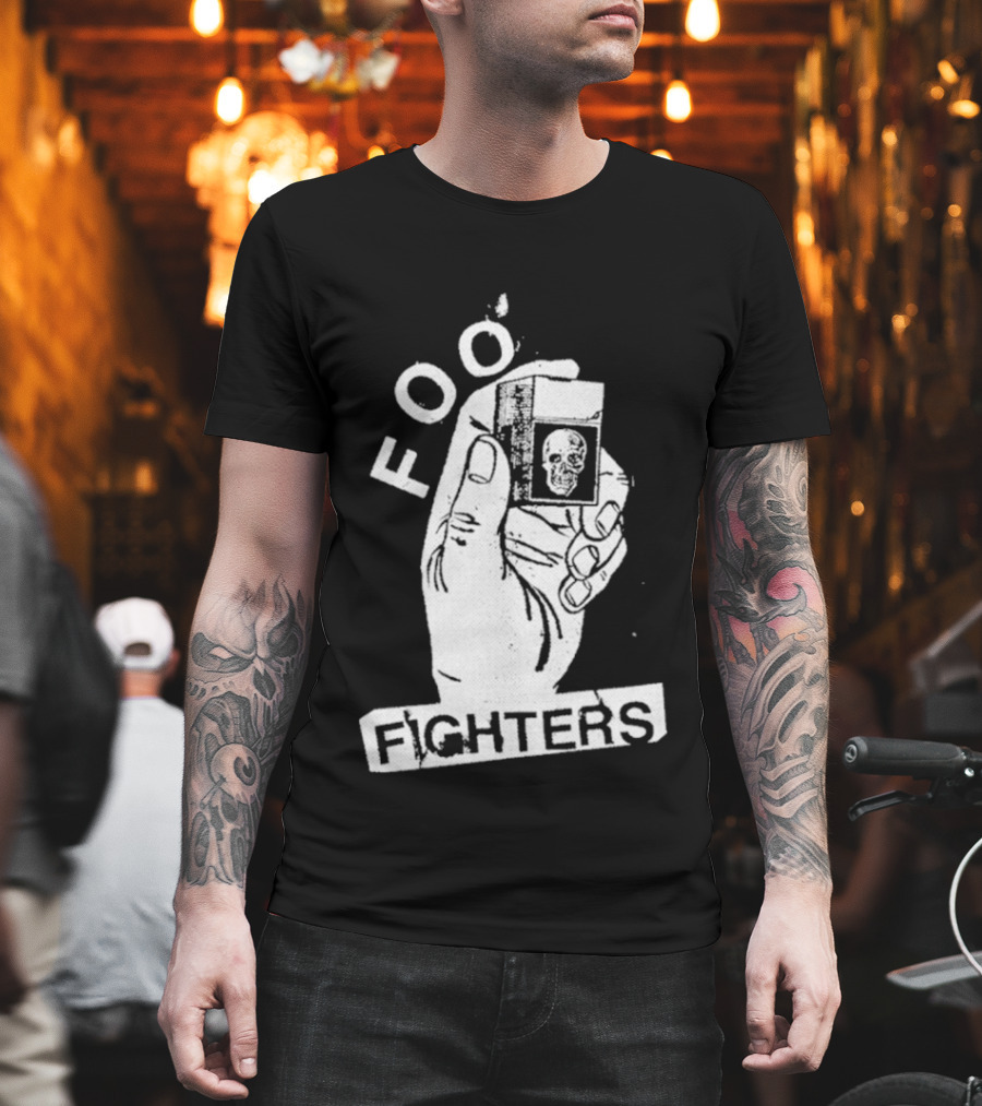 Foo Fighters Hand Holding Lighter Image Choose Your Colour T-Shirt