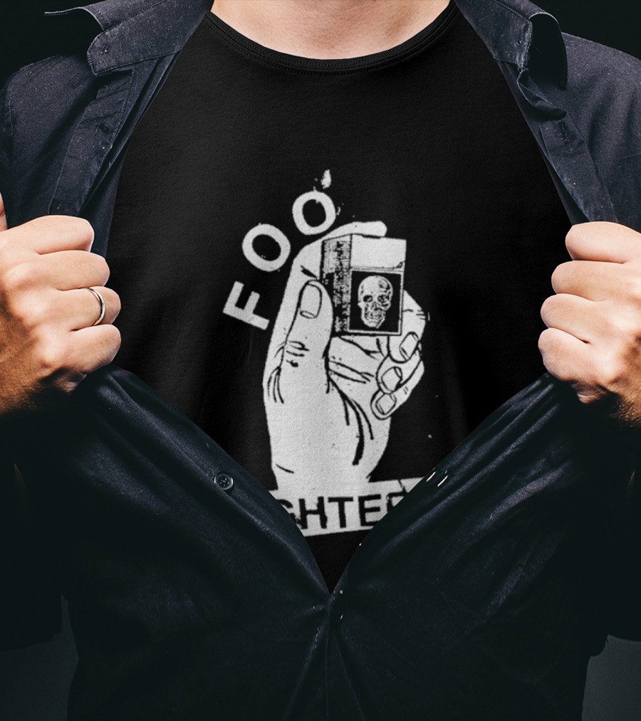 Foo Fighters Hand Holding Lighter Image Choose Your Colour T-Shirt