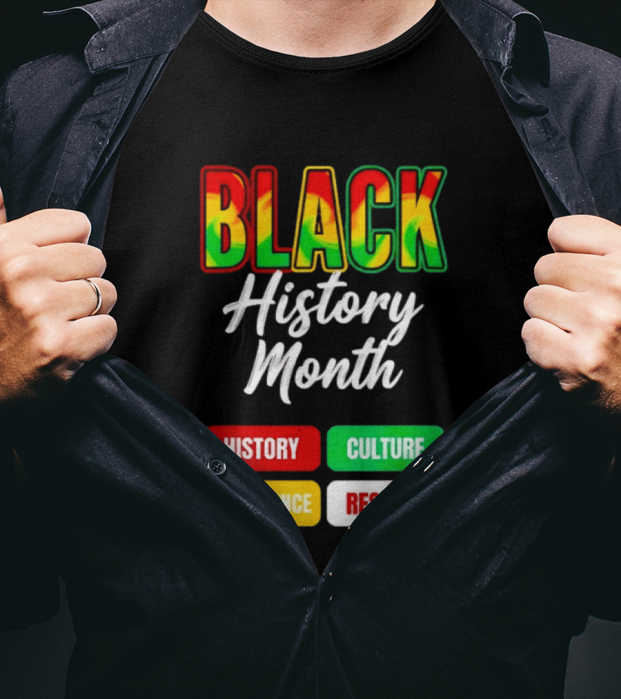 BLACK History Month History Culture Excellence Respect T-Shirt