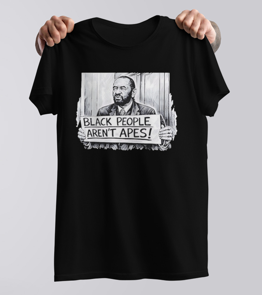 Black People Aren't Apes Black Men And Holding Sign Sketch T-Shirt