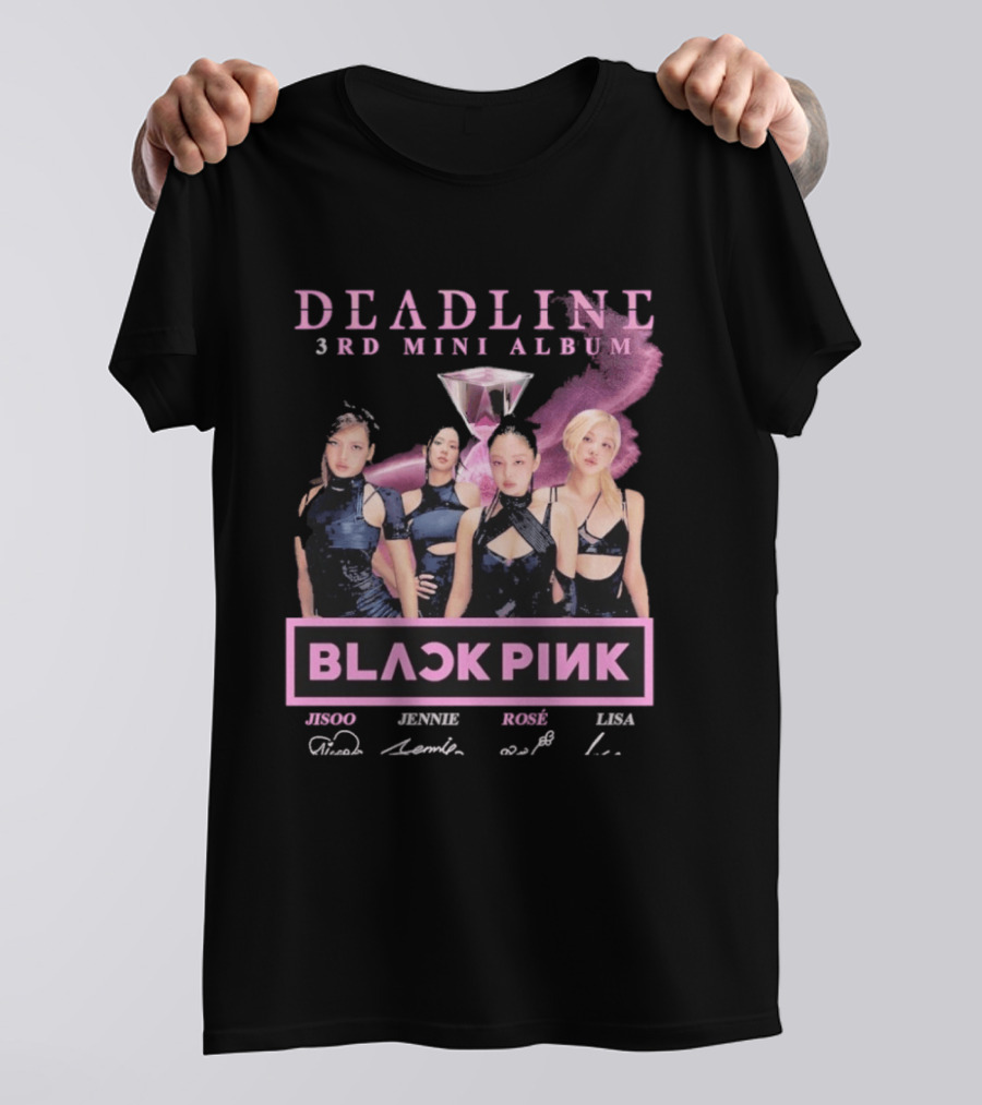 BlackPink Deadline 3rd Mini Album Jisoo Jennie Rosé Lisa T-Shirt