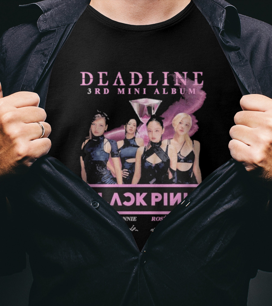 BlackPink Deadline 3rd Mini Album Jisoo Jennie Rosé Lisa T-Shirt