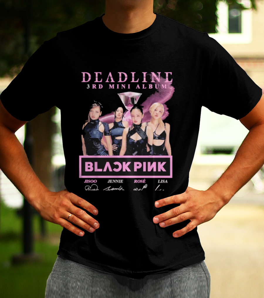 BlackPink Deadline 3rd Mini Album Jisoo Jennie Rosé Lisa T-Shirt
