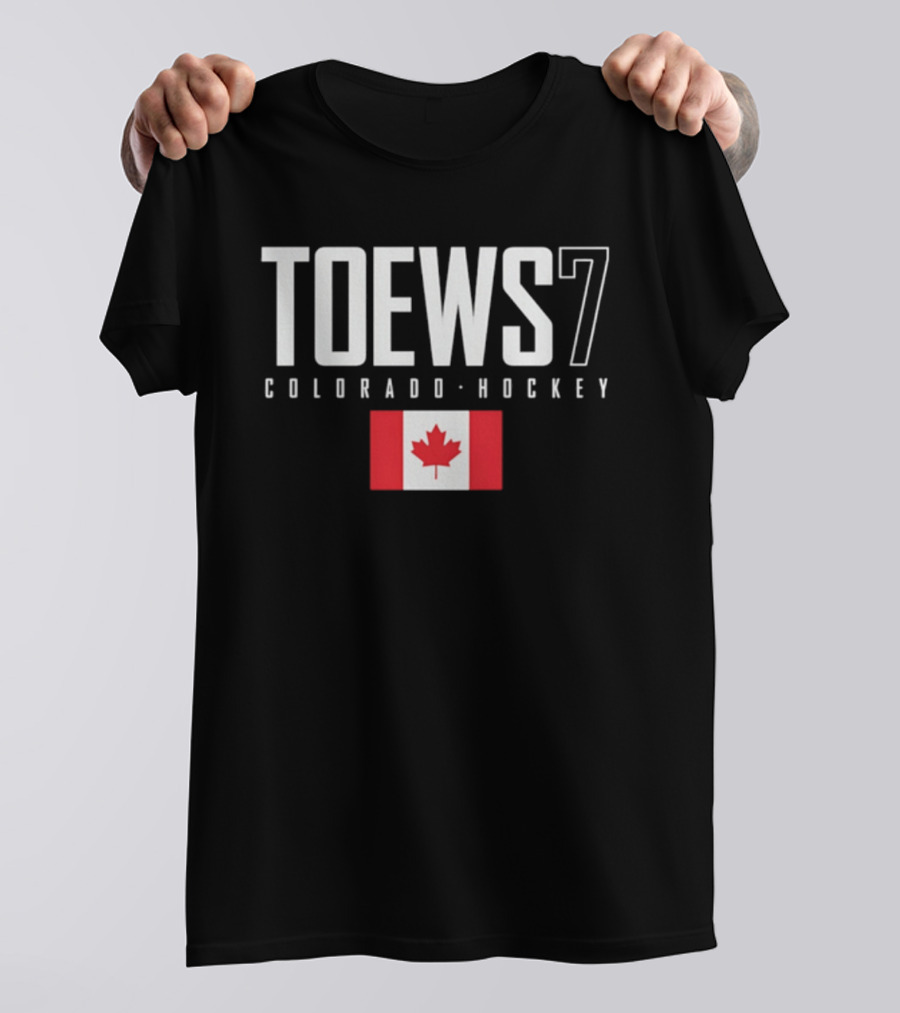 Toews 7 Colorado Hockey Canada Flag T-Shirt