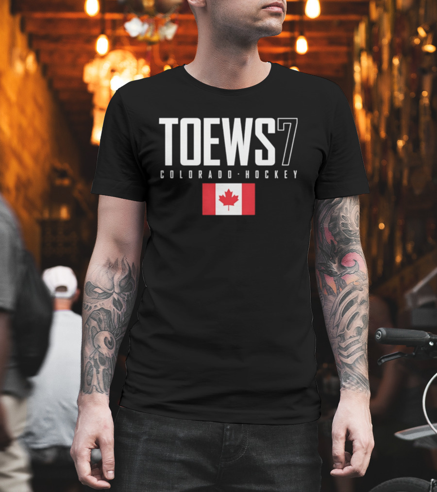 Toews 7 Colorado Hockey Canada Flag T-Shirt