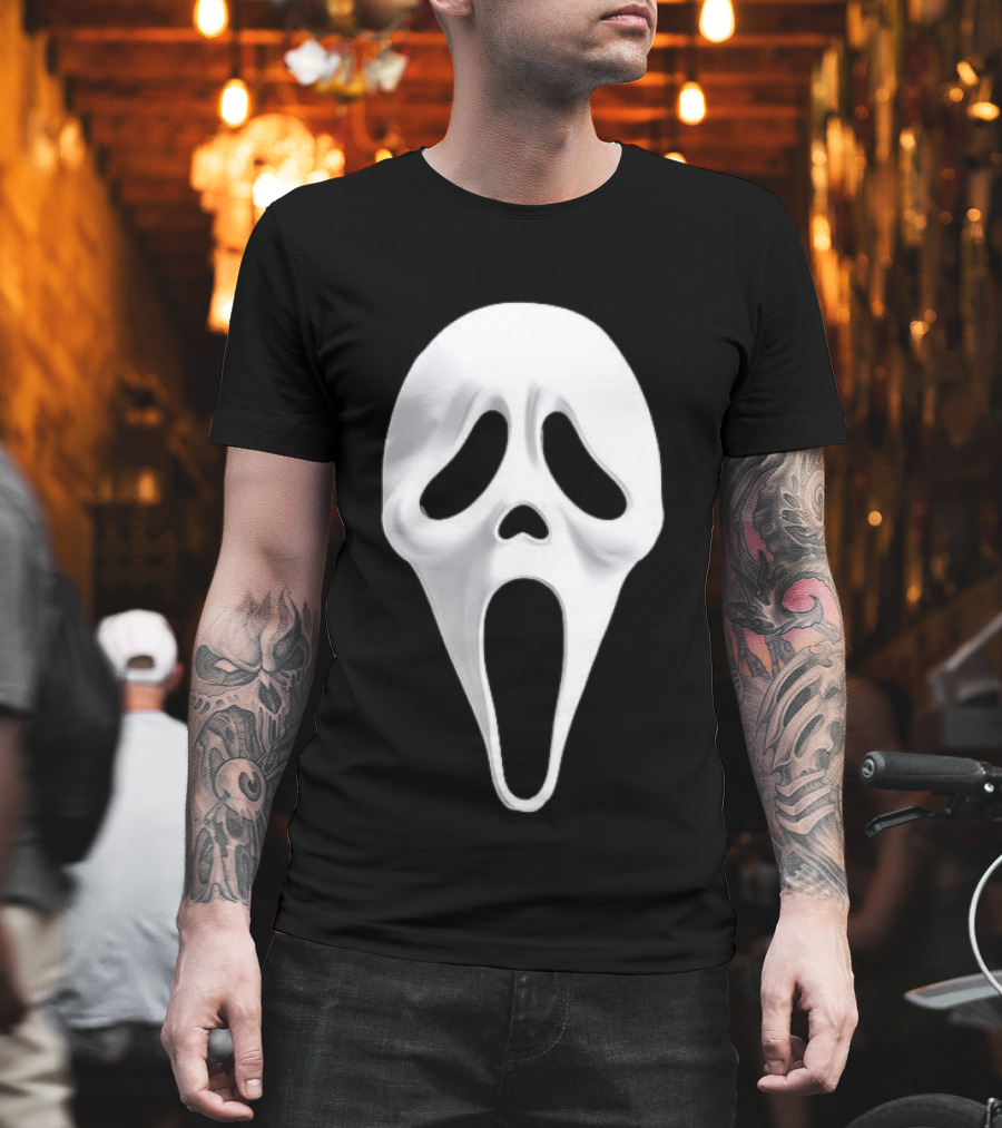 Ghost Face Scream Mask Iconic Horror Villain T-Shirt