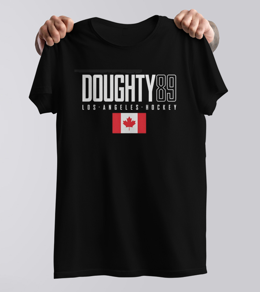Doughty 89 Los Angeles Hockey Canada Flag T-Shirt
