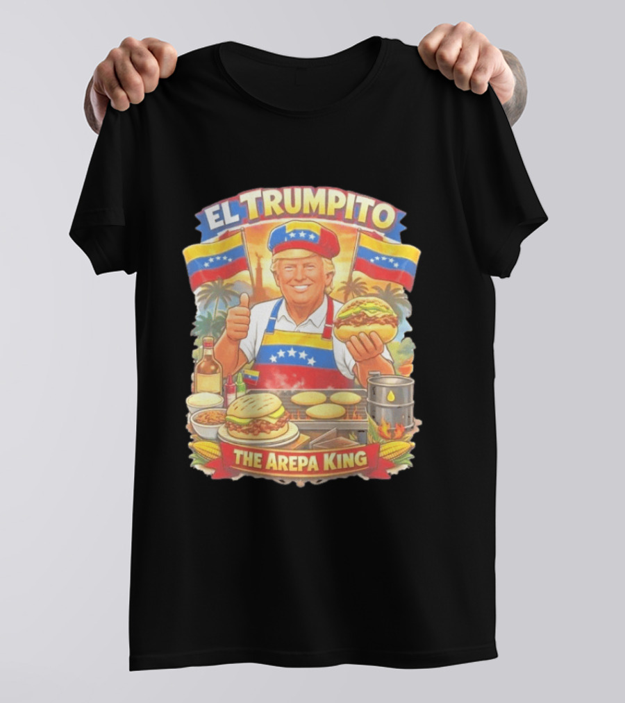 El Trumpito The Arepa King Venezuela Flag BBQ Cooking Image T-Shirt