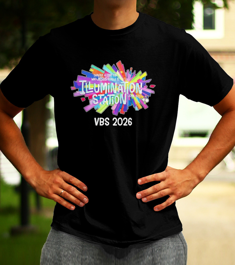 Illumination Station Shining A Light On Who Jesus Really Is John 8:12 VBS 2026 T-Shirt