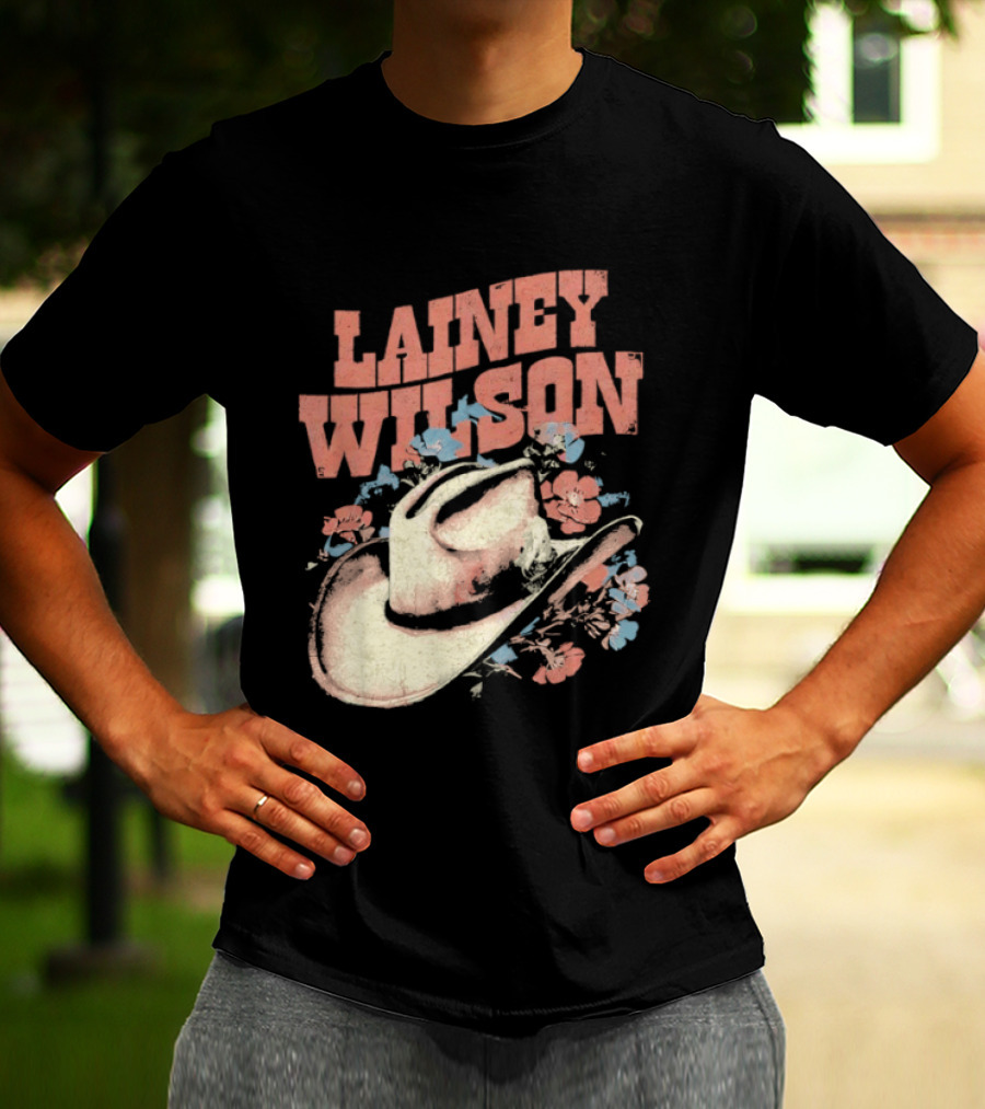 Lainey Wilson Country Music Western Hat Floral T-Shirt