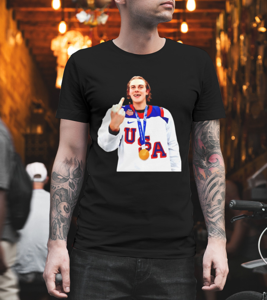 USA Gold Medal Middle Finger Olympic 2026 T-Shirt