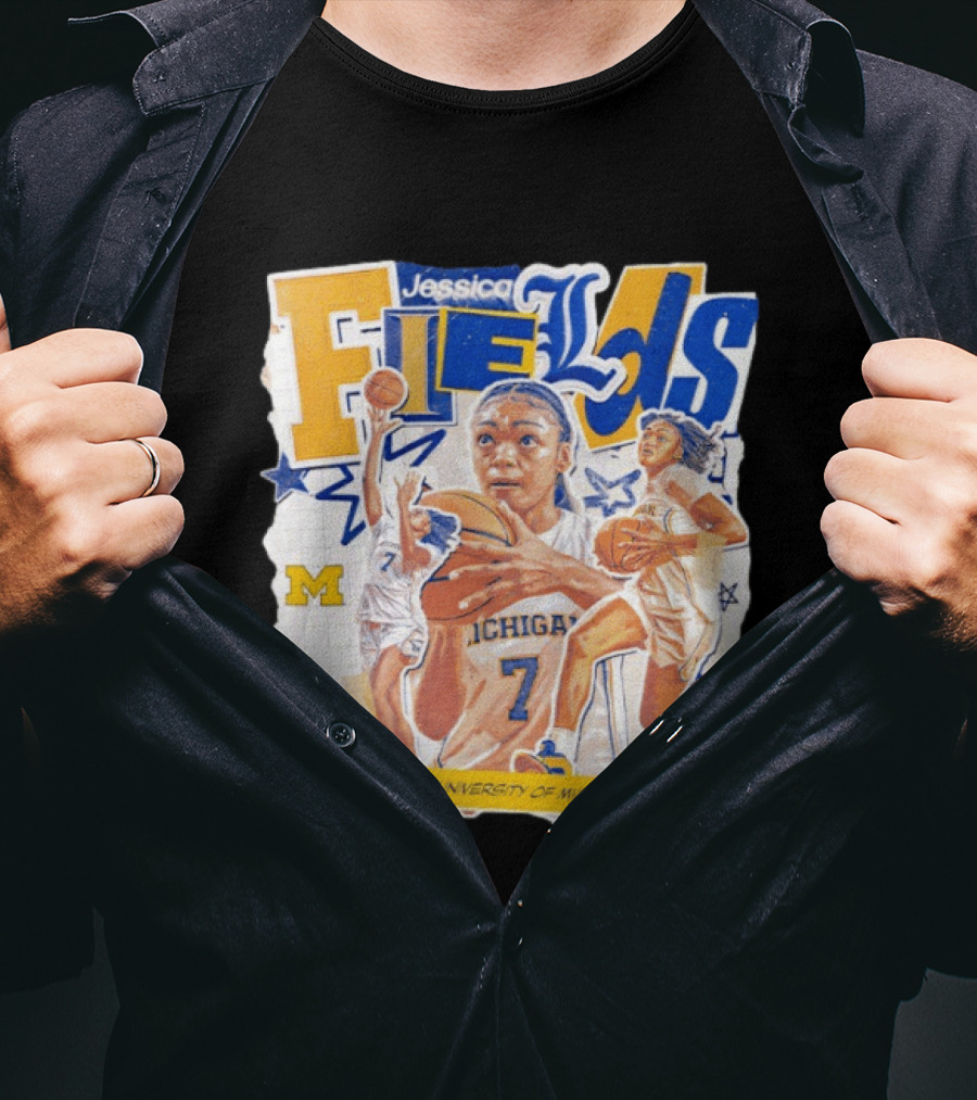 Jessica Fields University Of Michigan Basketball Number 7 T-Shirt