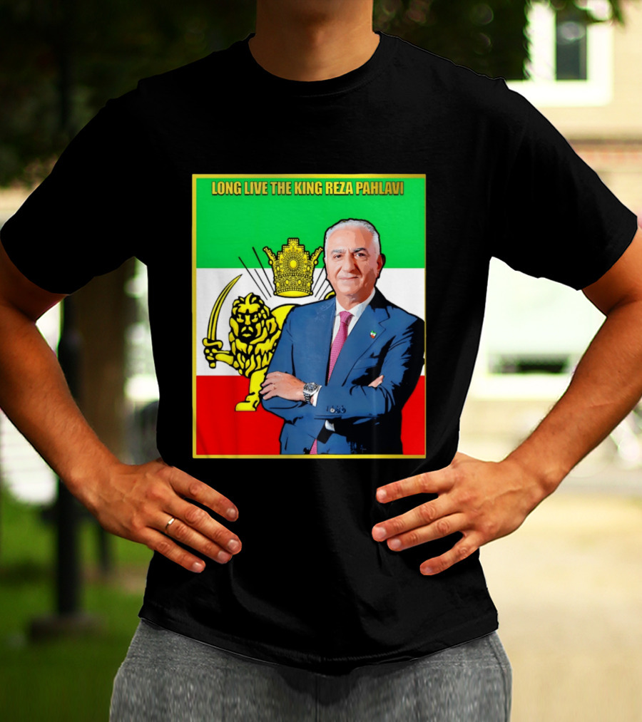 Long Live The King Reza Pahlavi Iranian Flag Lion T-Shirt
