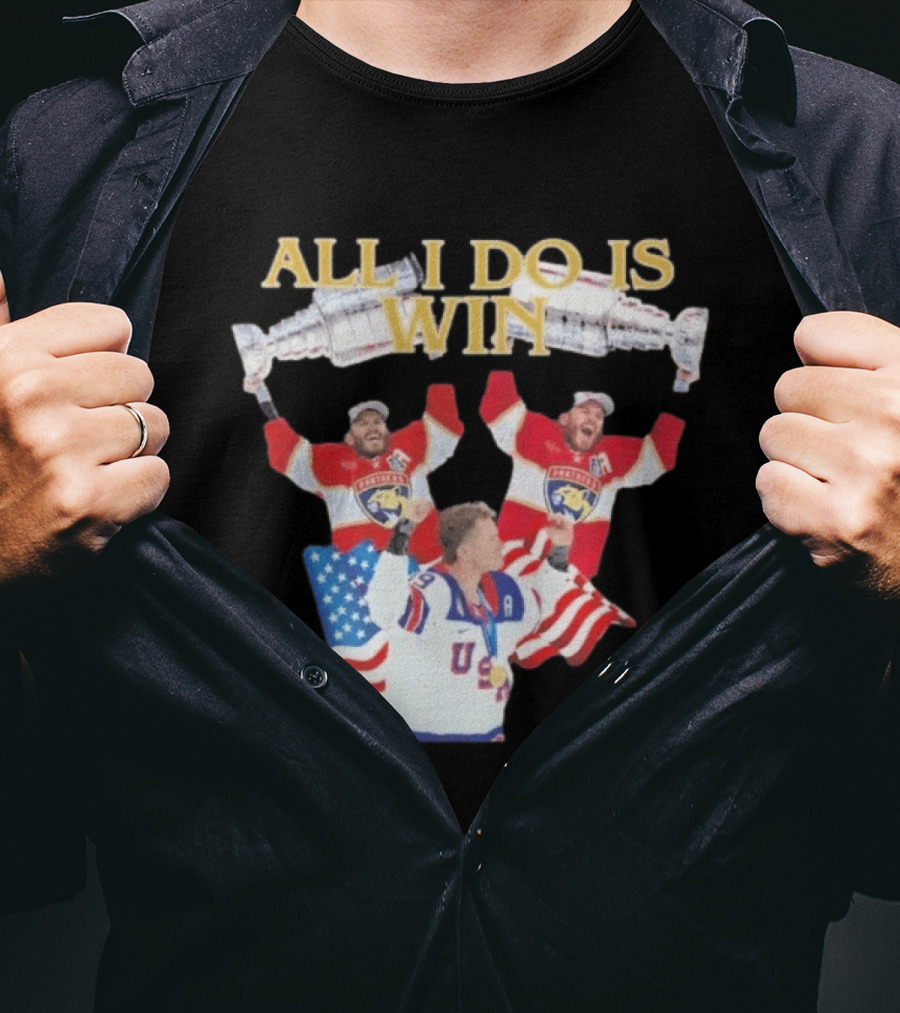 All I Do Is Win Matthew Tkachuk USA Hockey Panthers Flag T-Shirt