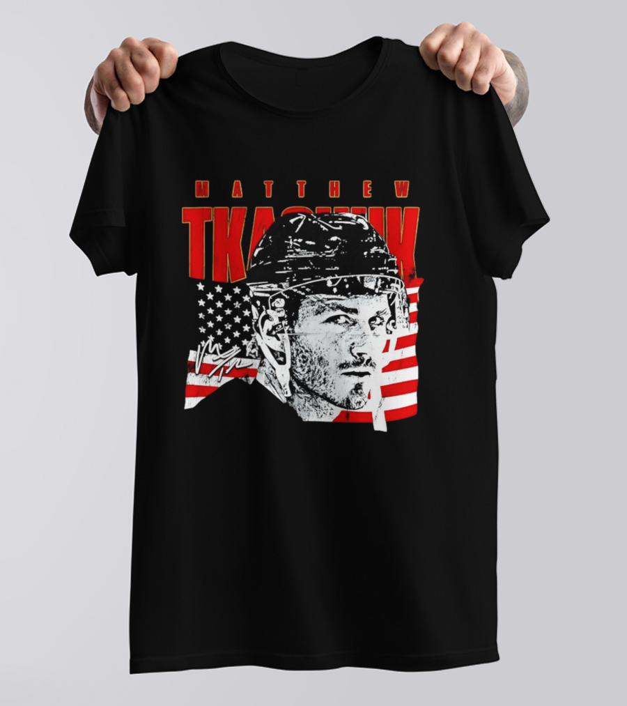 Matthew Tkachuk Usa Hockey Florida Stars And Stripes T-Shirt