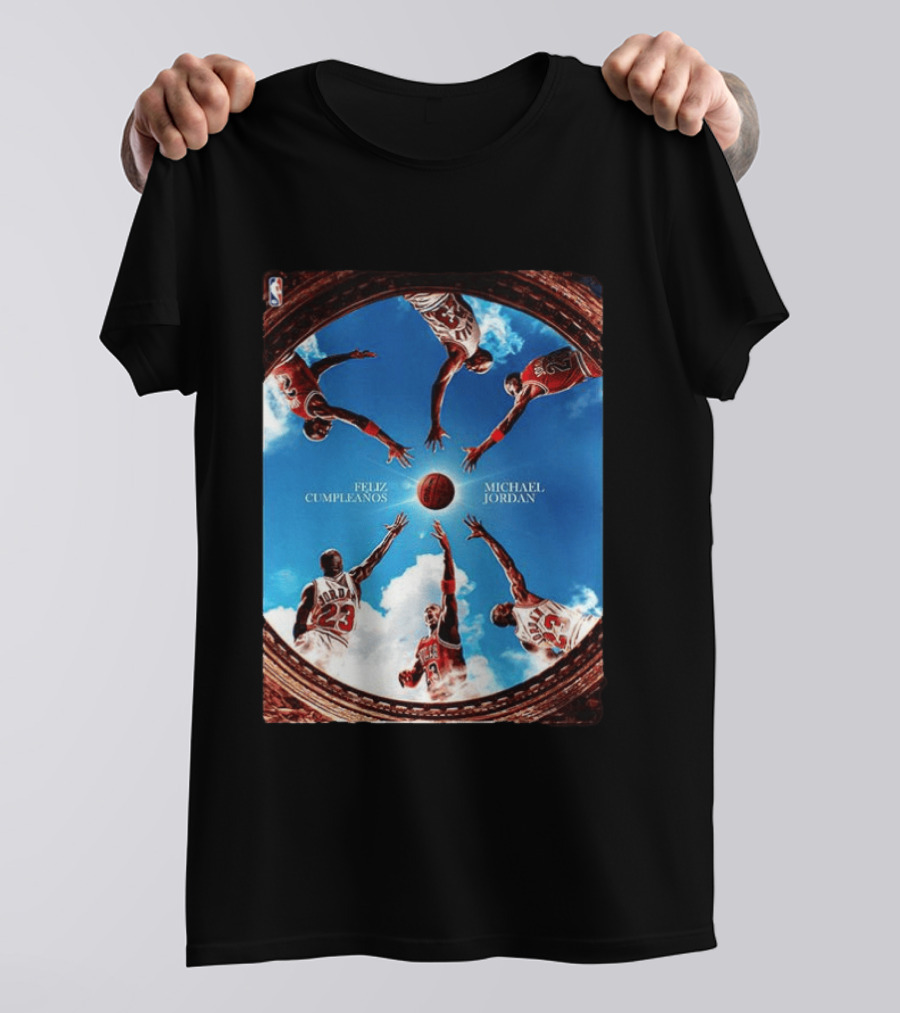 Feliz Cumpleaños Michael Jordan Basketball Reach Sky 23 T-Shirt