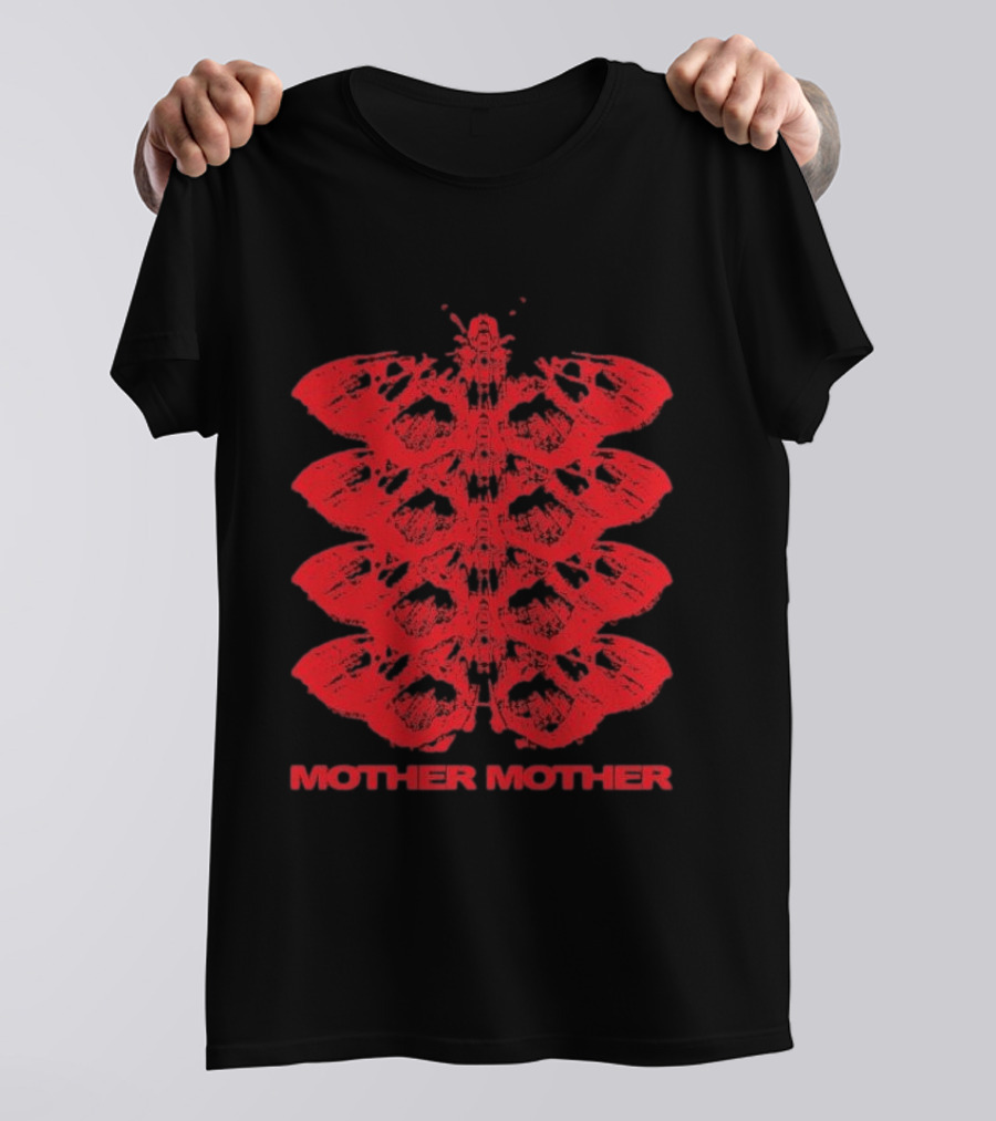 Mother Mother Red Moth Symmetrical T-Shirt