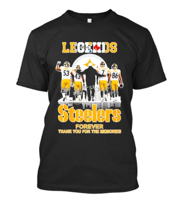 Steelers Legends Forever Thank You For The Memories City Skyline T-Shirt