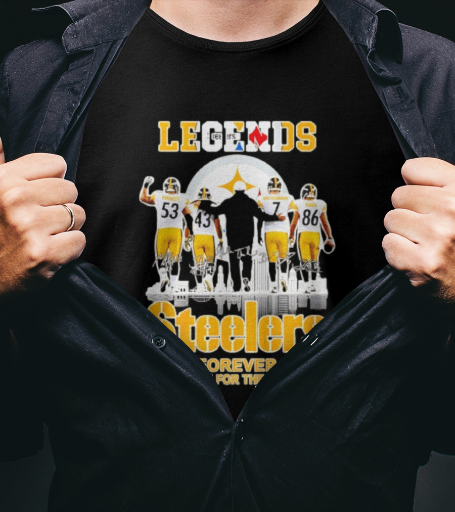Steelers Legends Forever Thank You For The Memories City Skyline T-Shirt