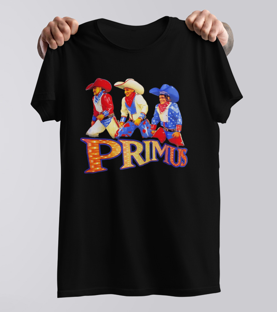Primus Cowboys Band Merch Colorful Western T-Shirt