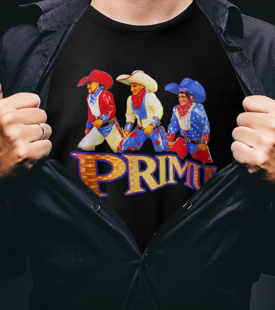 Primus Cowboys Band Merch Colorful Western T-Shirt