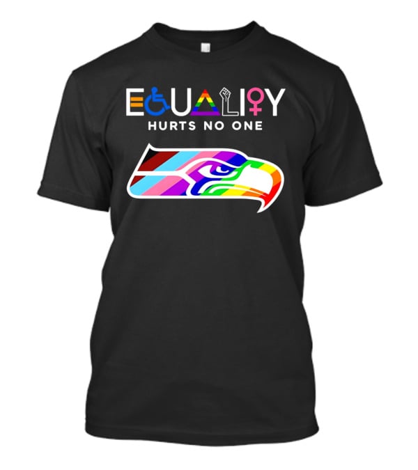 Seattle Seahawks Equality Hurts No One Inclusive Pride T-Shirt