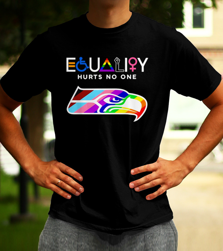 Seattle Seahawks Equality Hurts No One Inclusive Pride T-Shirt