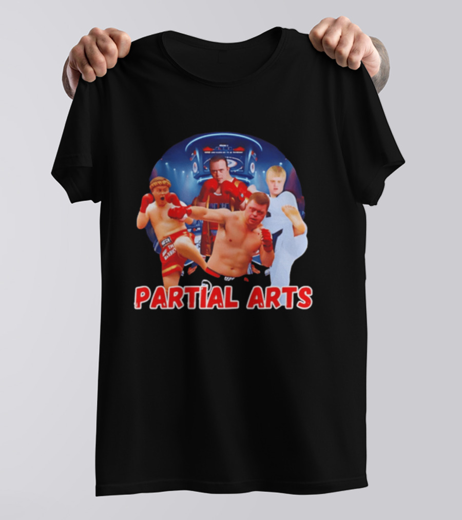 Partial Arts Fighters In Arena Battle T-Shirt