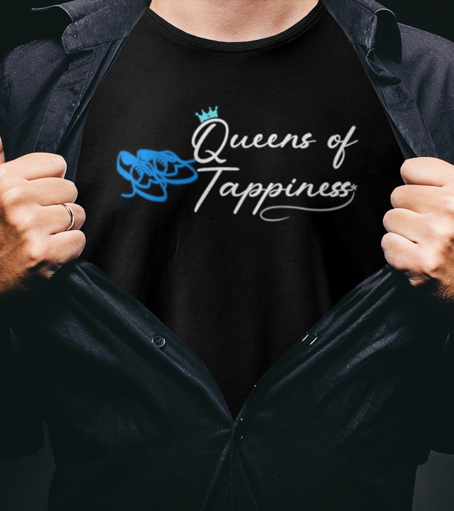 Queens Of Tappiness 2026 Blue Crown Script T-Shirt