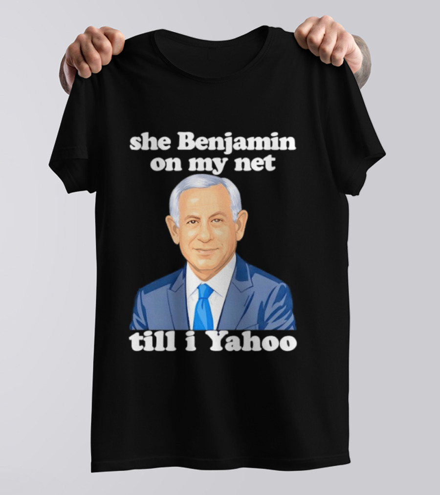 She Benjamin On My Net Till I Yahoo Cartoon Benjamin Portrait Blue Suit T-Shirt